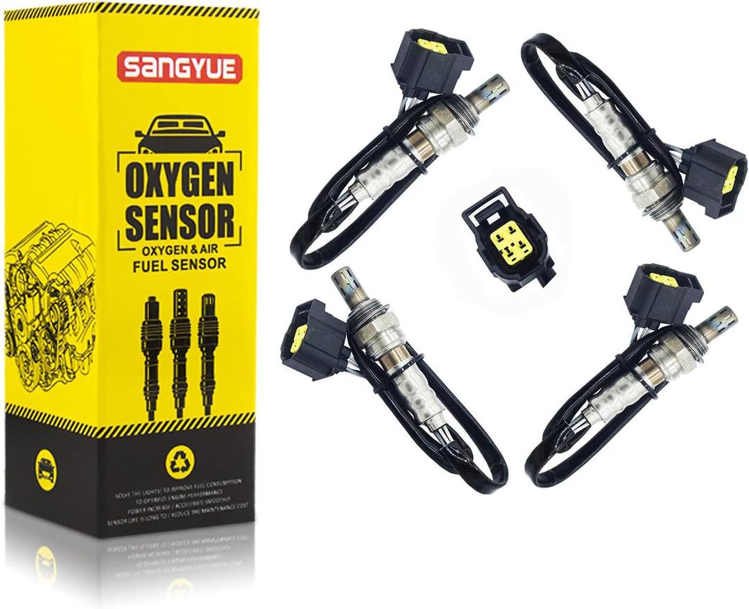 4PCS Oxygen Sensor 1 & 2 for 2005-2020 Jeep Grand Cherokee 3.6L/3.7L/5.7L/6.1L/6.4L Upstream + Downstream