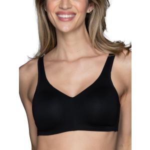 Vanity Fair Women's Beyond Comfort Wireless Bra, Convertible Straps & Flexible Fit,  (Medium, Breathable Cups - Black)