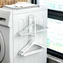 Magnetic Hanger Organizer for Washing Machine & Closet Laundry Room,Hanger Storage Rack Stacker (White)