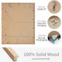 22x28 Solid Wood Poster Frame, Natural Wood Picture Frame with Paper Mat, Display picture 18x24 with mat or 22x28 without Mat, Set of 2 Oak Wood Grain Picture Frame