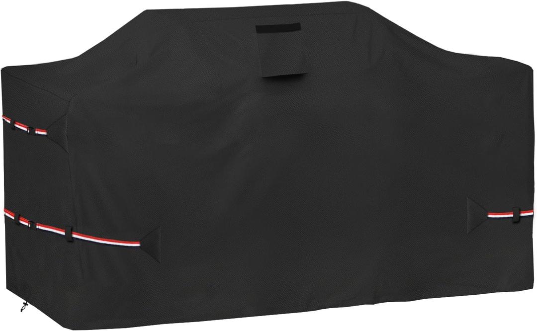 86 Inch Island Grill Cover - 600D Heavy Duty Waterproof All Weather Protection Outdoor Cover,Black, 86"L x 42"W x 48"H