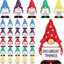 Gejoy 25 Pcs Mini Rubber Gnome Toys Positive Gifts Mini Gnome Figurines Decorations and Encouragement Birthday Motivational Gifts for Colleague Staff Teacher