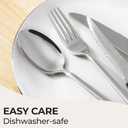 MIAMIO  Cutlery Set Stainless Steel for 6 People / 36-Piece Flatware Set  Includes Knives, Forks, Spoons  Dishwasher Safe (Silver)