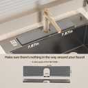 Faucet Mat for Kitchen Sink, Diatomite Stone Drying Sink Protectors, Bathroom Faucet Splash Guard, Quick Dry Water Absorbing, Non-Slip Stone Tray for Kitchen Counter, Grey, 15.7" x 3.9" (Gray)