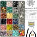Xmada Jewelry Making Supplies Kit - 1587 PCS Beads, Crystal Beads, Jewelry Pliers, Beading Wire, Earring Hooks, Rings, Bracelets for Girls and Adults