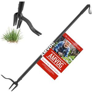 AMVOG 46'' Stand-Up Weed Puller Tool - Reinforced Upgraded Version with Long Handle, Made of Aluminum Alloy Design, Roots Remover for Garden & Lawn Care, Easily Remove Weeds Without Bending AMVOG 46'' Stand-Up Weed Puller Tool - Reinforced Upgraded Version with Long Handle, Made of Aluminum Alloy Design, Roots Remover for Garden & Lawn Care, Easily Remove Weeds Without Bending