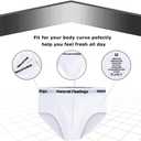 Natural Feelings Men's Briefs Underwear Multipack Mens Cotton Full Rise Briefs with Comfort Waistband (White, XXL)