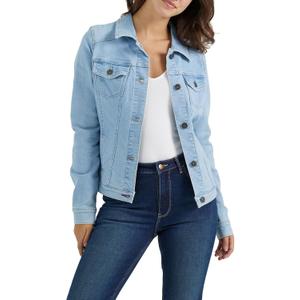 Wrangler Authentics Women's Stretch Denim Jacket, Light Wash, Medium