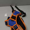 rabbitgoo Dog Harness No Pull with 2 Leash Clips, Adjustable Soft Padded, Reflective Oxford No Choke Pet Vest with Easy Control Handle for Large Dogs, Blue & Orange, L