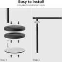 Hoimpro 13" Oil Rubbed Bronze Stand Hand Towel Holder Bathroom Kitchen Countertop Towel Rack Towel Bar Ring Free Standing Counter T Bath Accessories Freestanding Vanity Sink Hardware Stainless Steel