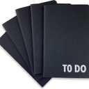 RICCO BELLO 3.5 x 5.5 Inch Pocket to Do Checklist Notebook, 64 Pages Per Notebook, 5-Pack (Black)