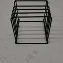 Cutting Board Organizer, Kitchen Cabinet Organizer Storage Rack, 5 Slots Holder Stand for Cutting Board,Baking Cookie Pan, Cookie Sheets Organizer for Kitchen Countertop,Metal Black (1 Pack)