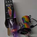 Lava Lite 21250400US2125 Lava The Original Silver Base Lamp with Yellow Wax in Purple Liquid, 14.5", Yellow/Purple