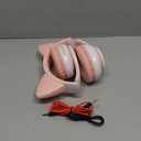 TCJJ Bluetooth 6.0 Cat Ear Kids Headphones for Girls, LED Light Up, 85dB Safe Volume Limit, Stereo Sound Toddler Foldable Wireless & 3.5mm Wired Headset with Mic for School, Tablet, Travel (Pink)