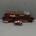 Layhit 500 Pcs Christmas Coffee Cup Sleeve Disposable Corrugated Paper Cup Sleeve Jacket Double Layer Heat Insulated for Home Office Xmas Party Hot Chocolate Cocoa Cold Beverage (Checkered Style)