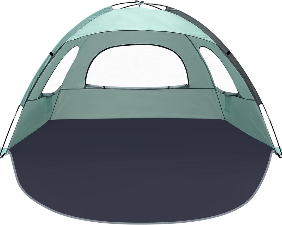 NXONE Beach Tent Sun Shade Shelter for 3/4/6 Person Person with UV Protection, Extended Floor, 3 Mesh Roll Up Windows & 8.0/8.5mm Fiberglass RodsCarry Bag Included (Mint Green) NXONE Beach Tent Sun Shade Shelter for 3/4/6 Person Person with UV Protection, Extended Floor, 3 Mesh Roll Up Windows & 8.0/8.5mm Fiberglass RodsCarry Bag Included (Mint Green)