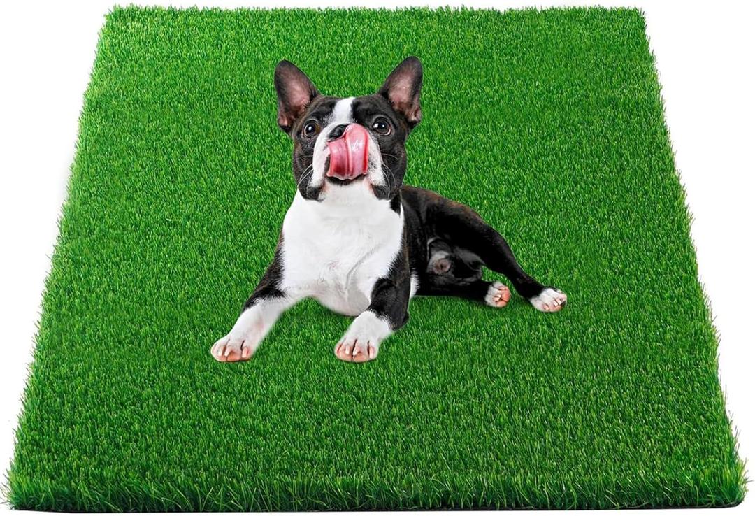 39" x 31" Dog Grass Pee Pads, Thickened & Encrypted Grass Pad for Dog Potty, Versatile Indoor & Outdoor Artificial Turf Pet Grass Mat - Ideal for Puppy Potty Training, Grass Pee Pad for Dogs Washable, Green