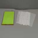 4" x 6" Sticky Notes Holder with 5 Different Stencil & 100 Sheet Post It Notes Clear Acrylic Self-Stick Sticky Note Dispenser Post It Note Holder Memo Organizer for Classroom Office Desk Organizer