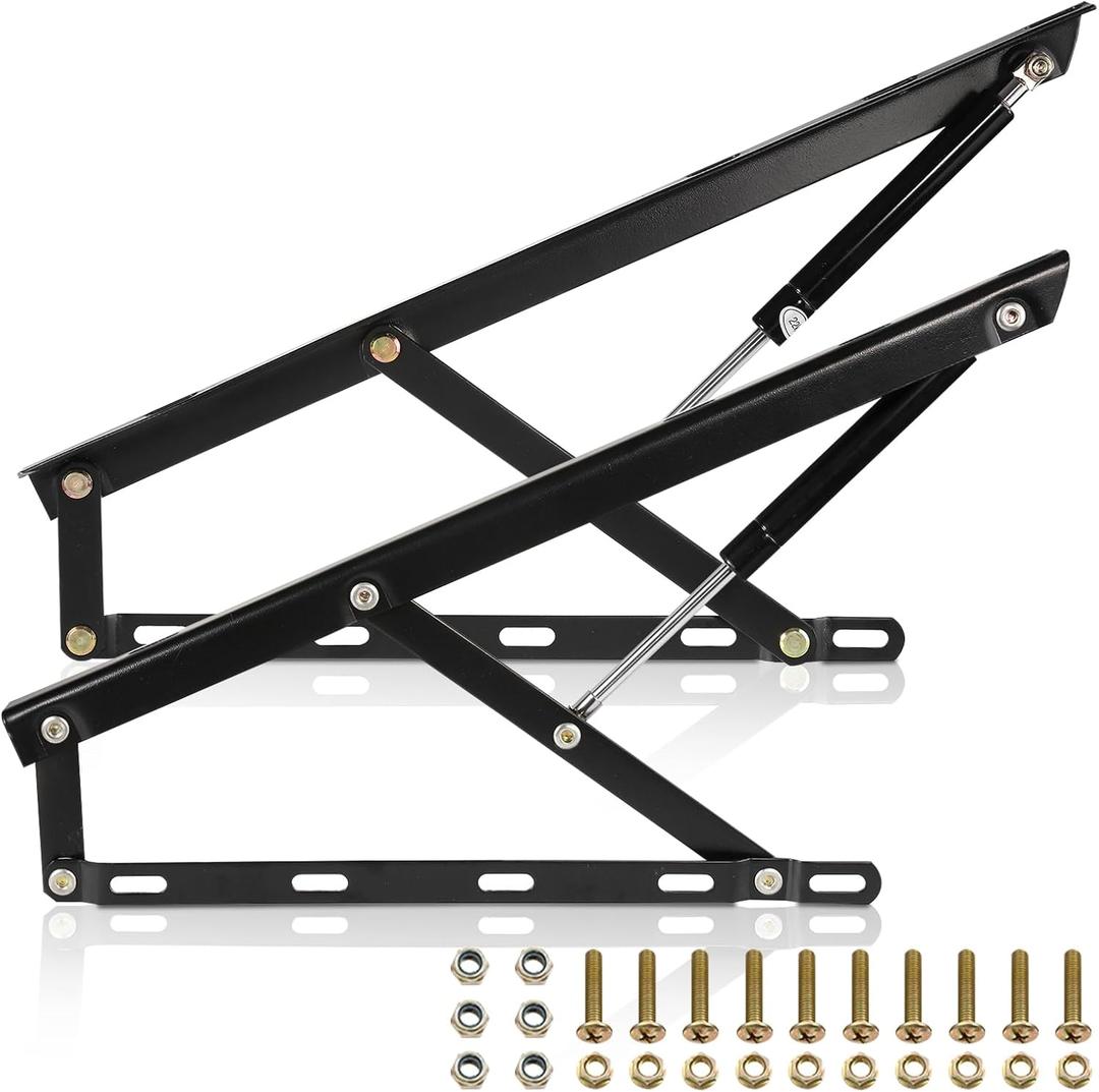Dyna-Living Bed Lift Mechanism 22kg/48.5lbs Load Capacity Hydraulic Gas Spring Bed Storage Lift Kit for Storage Sofa Cabinet, 2.03 FT