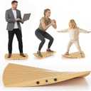 360Â° Balance Board for Standing Desk, Anti-Fatigue 3D Wobble Board, Boost Focus & Burn Calories Balancing Board, 440lbs Capacity for Adults Kid at Home & Office, Surf & Skate Simulation Foot Stretcher