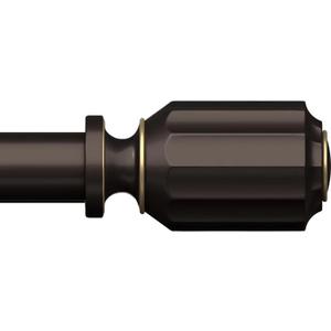 Curtain Rods for Windows 28 to 48 inch-3/4 inch Diameter Oil Rubbed Bronze Curtain Rods Adjustable Decorative Small Curtain Rod for Bathroom Bedroom Kitchen