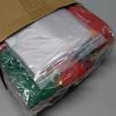 Hahafelt 12 Pcs Christmas Felt Buckets for Gift, Small Christmas Basket Empty with Handle Pull Bow Candy Bag, 3.1 x 4.7 Inch Pails Treats Storage Decorations for Xmas Party Supplies Gift Packaging