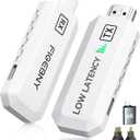 Wireless HDMI Transmitter and Receiver 4K Decode 1080P Output Ultra Low Latency, Plug&Play 2.4G/5G Portable Extender,165FT HD Display Adapter for TV Box/PC/Laptop/Projector/DV/Camera White