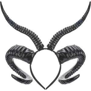 MOSTORY Antelope Horns Headband for Adult - Devil Horns Headband for Halloween Demon Horn Headband for Renaissance Cosplay (Black)