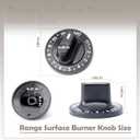 12200035 Range Surface Burner Knob Replacement for Whirlp for Kenmore for Jenn-Air Range Oven Cooktop Models Parts Replace 12200035 7-3272 7-3662 Y703272 Y703662 Y704844, 4 Pack