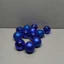 Emopeak 12Pcs Christmas Balls Ornaments for Xmas Christmas Tree - 4 Style Shatterproof Christmas Tree Decorations Hanging Ball for Holiday Wedding Party Decoration (Navy Blue, 3.2"/8CM)