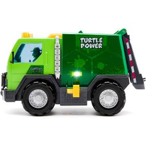 Teenage Mutant Ninja Turtles Toy, Thrash 'N' Battle Garbage Truck with 3 Sewer Cap Launchers, Lights & Sounds, TMNT Mutant Ninja Turtle Vehicle for Kids, Ages 3+