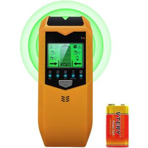Stud Finder Wall Scanner, 5 in 1 Stud Detector with HD LCD Display for Center and Edge of Wood Metal AC Wire