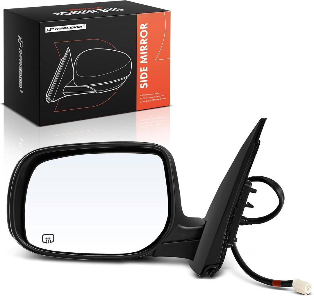 A-Premium Driver Side Power Door Mirror Compatible with Toyota Corolla 2009 2010 2011 2012 2013 - Heated Manual Folding Black Outside Rear View Mirror - North America Built - Replace# 8794012D80