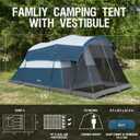 Portal 6 Person Instant Camping Tent with Screen Porch, Easy Set-up Waterproof Large Tunnel Tent, PFAS-Free Family Outdoor Big Tents for Camping, Backyard