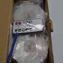 5plots 4" x 10" Waterproof Outdoor Flameless Candles Battery Operated LED Large Pillar Candles with Remote and Timer for Indoor Outdoor Lanterns, Long Lasting, White, Set of 2