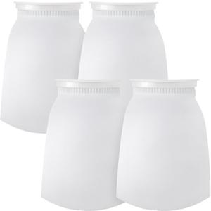 Tudomro 4pcs 7 Inch Ring Filter Socks Aquarium Filter Bags Micro Fish Tank Aquarium Socks for Fish Tank Freshwater Saltwater Aquariums, 7 Inch Ring Diameter by 12 in Long