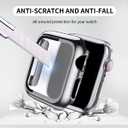 2 x 6 Pack Case Tempered Glass Screen Protector for Apple Watch Cover Series 10 9 8 7 6 5 4 3 2 1 SE Ultra 38mm 40mm 41mm 42mm 44mm 45mm 46mm 49mm, Thin Scratch Resistant Full Protective Hard PC Bumper (Black/Blue/Starlight/Silver/White/Clear)