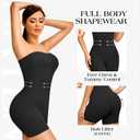 Strapless Shapewear for Women Tummy Control Seamless Jumpsuit Shapewear (Black, S)