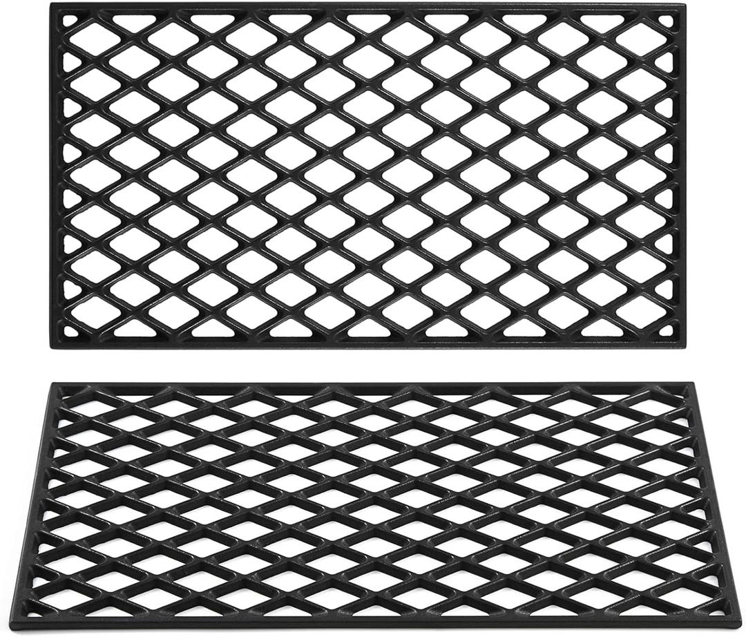 PB600PS1 Grill Grates Replacement Parts for Pit Boss 600 Pro Series Grill Parts PB 600 PS1 PB600 600PS1 Cast Iron Cooking Grates Sear Grids Pro Series II 600 Pitboss Pellet Smoker Grill Accessories