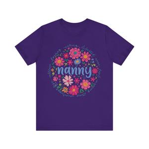 My Favorite People Call Me Nanny Mothers Day Girly Women T-Shirt, L, Purple