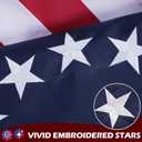 Betsy Ross Flag 5x8 Ft Embroidered 13 Star American Flags for Outside, Heavy Duty Sewn Stripes 13 Colonies Flag for 250th Anniversary 4th of July Outdoor Use