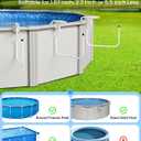 Upgraded 5-Pack Solar Cover Holder for Above Ground Pool, Adjustable Solar Pool Cover Holder, Suitable for Steel Wall Above Ground and Framed Swimming Pools, Pool Solar Cover Hooks