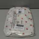 Joymee Lunch Box Insulated Lunch Bag Women Men Reusable Cooler Bag Adult Cute Lunch Tote Bags with Front Zipper Pocket, Adjustable Shoulder Strap for Work Office Picnic Travel, Beige-Strawberry