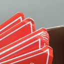 10 Pack Large Size 23 X 7.2 Inch Directional Parking Signs with Arrows - Durable Corrugated Plastic Event Parking Yard Signs, Red & White, Left & Right Arrow, with Stakes