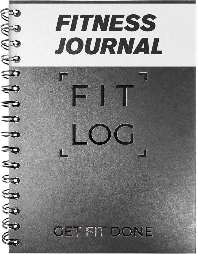 Cossac Undated Fitness Journal & Workout Planner - Designed by Experts Gym Notebook, Workout Tracker,Exercise Log Book for Men Women (Black)