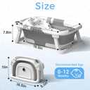 BUNWAG Classic Baby Bathtub, Infant Bath Tub for Newborn to Toddler (012 Months),Collapsible Newborn Bathtub with Soft Cushion and Non-Slip Feet, Foldable Travel Bathtub for Easy Storage