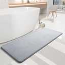 Bathroom Rugs Sets 3 Piece and Bath Mat -Extra Soft Absorbent Quick-Dry Non-Slip Backing - Multi-Use Mat for Laundry GreyE1 Mat - 63 x 20+36x24+20x16 Inch