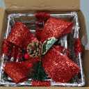 ATDAWN Set of 3 Lighted Gift Boxes Christmas Decorations, Clear Acrylic Present Boxes, Christmas Home Gift Box Decorations