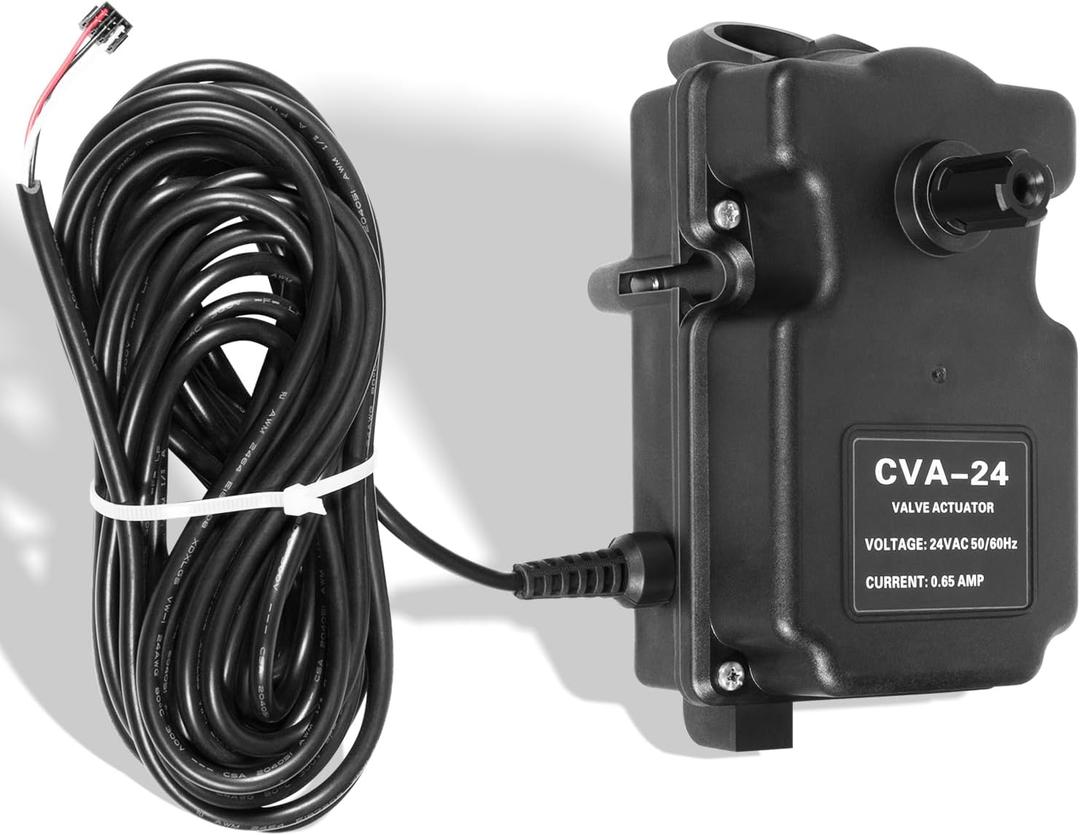 CVA-24T Valve Actuator 3-Port CVA-24T Valve Actuator Compatible with All 24VAC Control Systems, Replacement for Pentair 263045 Valve Actuator, 24 Volt AC, 180 Degree Rotation, 3-Wire, 25-Feet