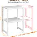 2-Tier Expandable Kitchen Storage Shelf,150LBS Heavy Duty Metal Shelving Units For Small Appliance,Adjustable Pots and Pans Organizer Rack Shelves For Kitchen Counter Under Cabinet Garage Pantry,White